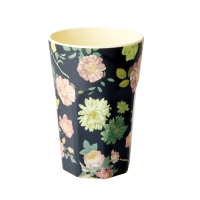 Dark Rose Print Tall Melamine Cup By Rice DK